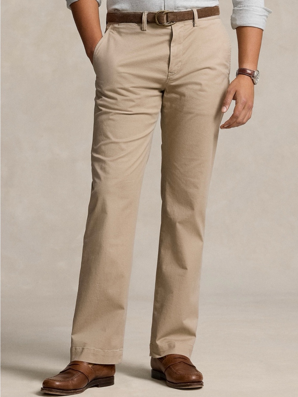 Ralph Lauren Double RL Straight-Leg Khaki Chinos